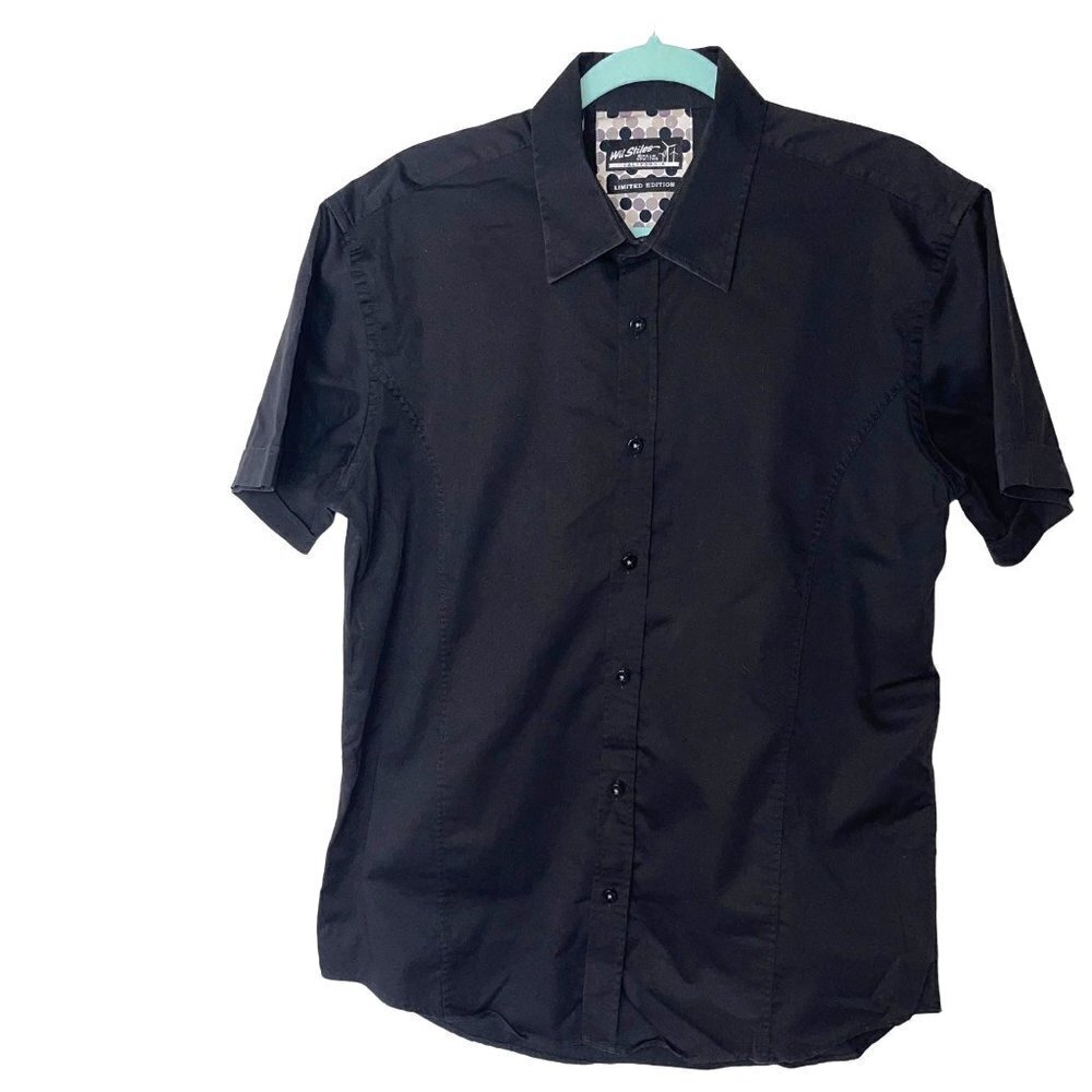 Wil Stiles Mens Shirt Black Size XL Limited Edition Palm Springs Button Front